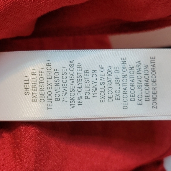 Adrianna Papell Red Puff Collar Jacket - Picture 12 of 12